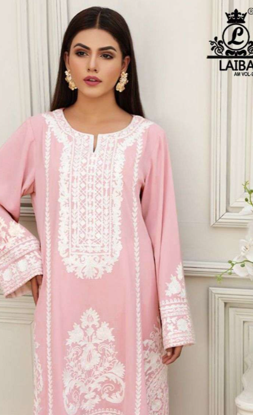 Azure 2PC Pink Embroidered Unstitched Suit