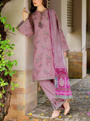 Sapphire 3 PC Rose Blush Floral Embroidered Unstitched Suit