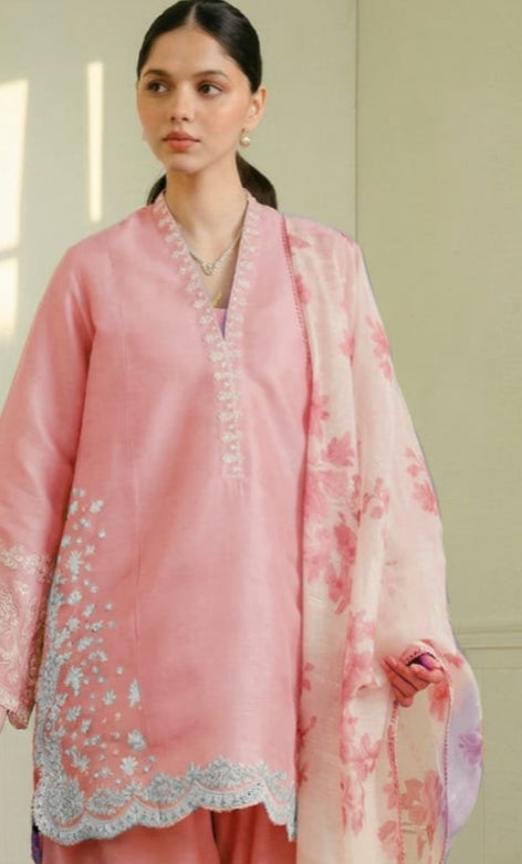 Zara Shahjahan 3PC EMBROIDERED Unstitched Suit