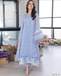 Azure 3PC Powder Blue Embroidered Unstitched Suit