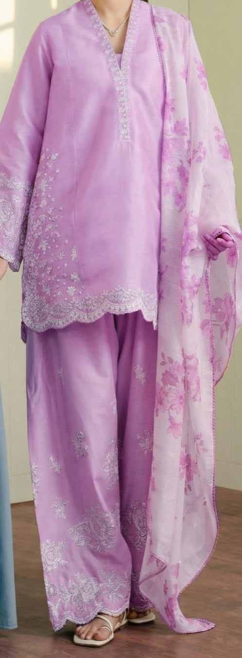 Zara Shahjahan 3 PC Embroidered Unstitched Suit