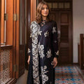 Aden Libas 3PC Black Embroidered Unstitched Suit