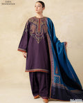 Zara Shahjahan 2PC Deep Purple Embroidered Unstitched Suit