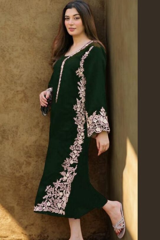 Azure 2PC Deep Green Embroidered Unstitched Suit
