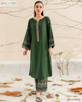 Beechtree 2PC Green Embroidered Unstitched Suit