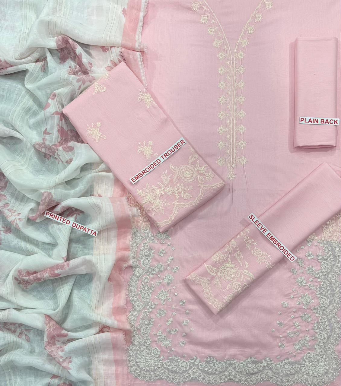 Zara Shahjahan 3PC EMBROIDERED Unstitched Suit