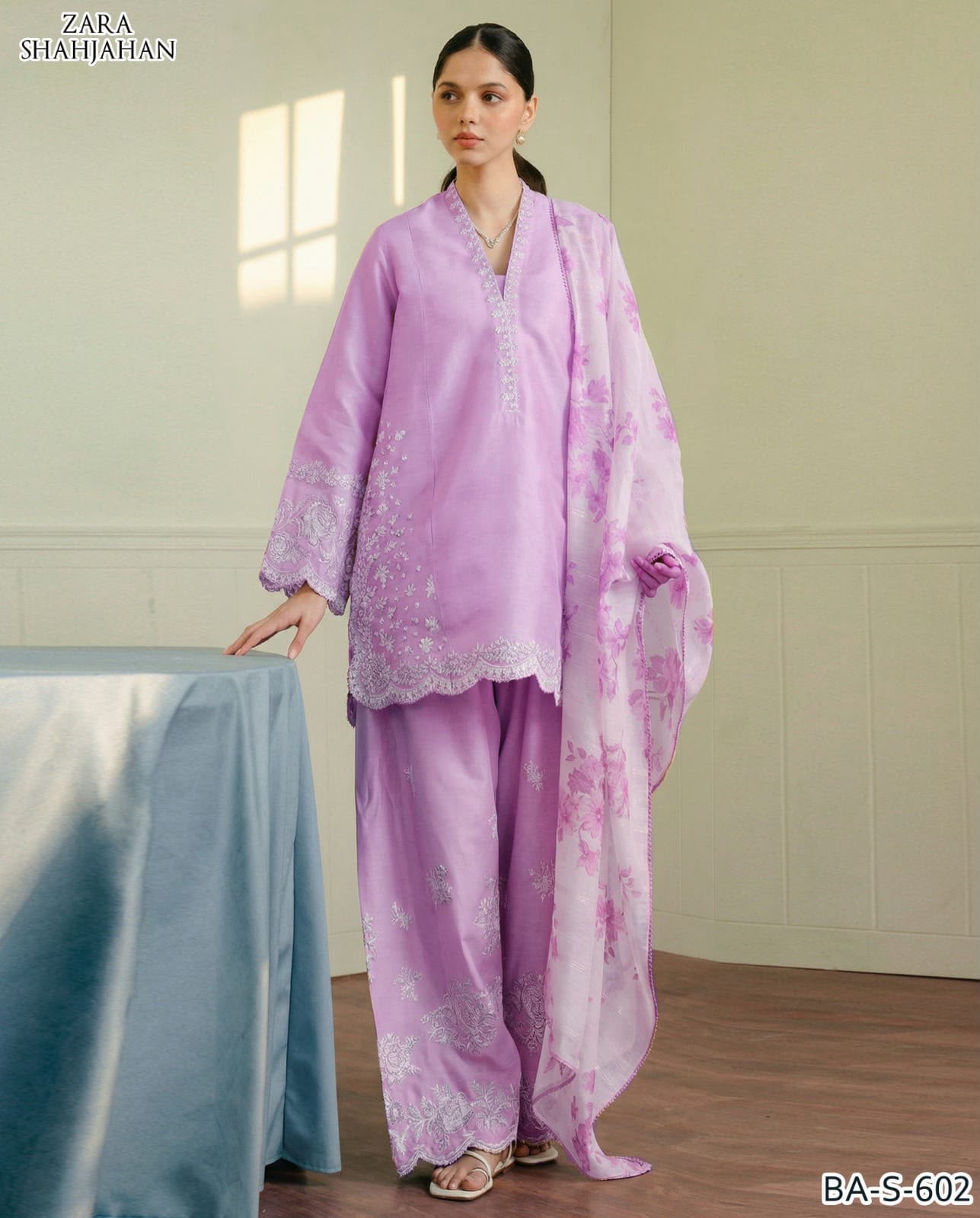 Zara Shahjahan 3 PC Embroidered Unstitched Suit